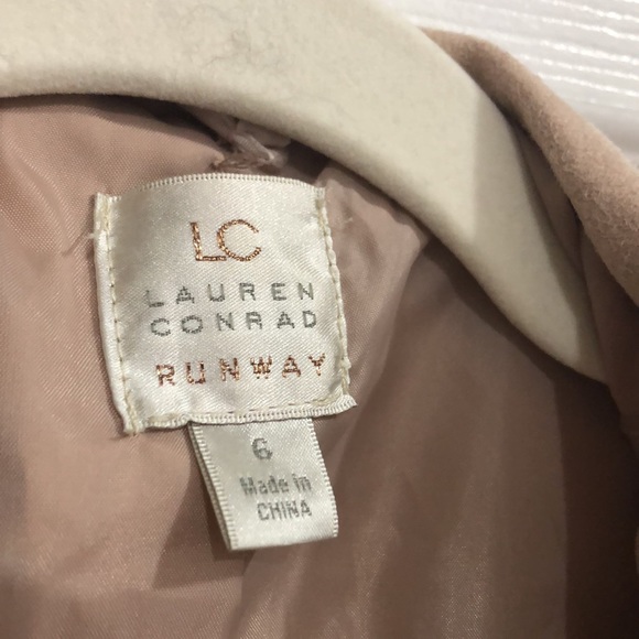 LC LAUREN CONRAD pink/tan suede jacket - Picture 3 of 4
